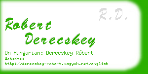 robert derecskey business card